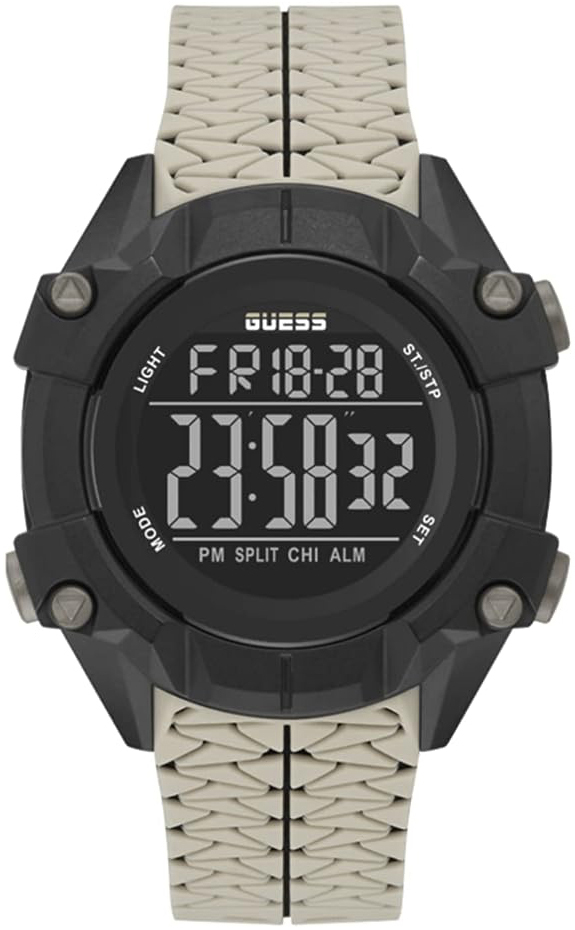 Guess Herrklocka GW0342G2 Rex LCD/Gummi Ø47 mm - Guess