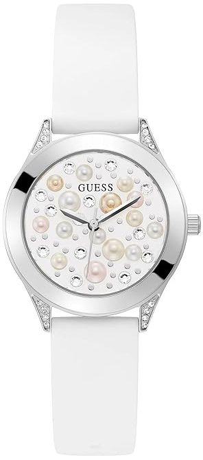 Guess Damklocka GW0381L1 Trend Vit/Gummi Ø34 mm - Guess