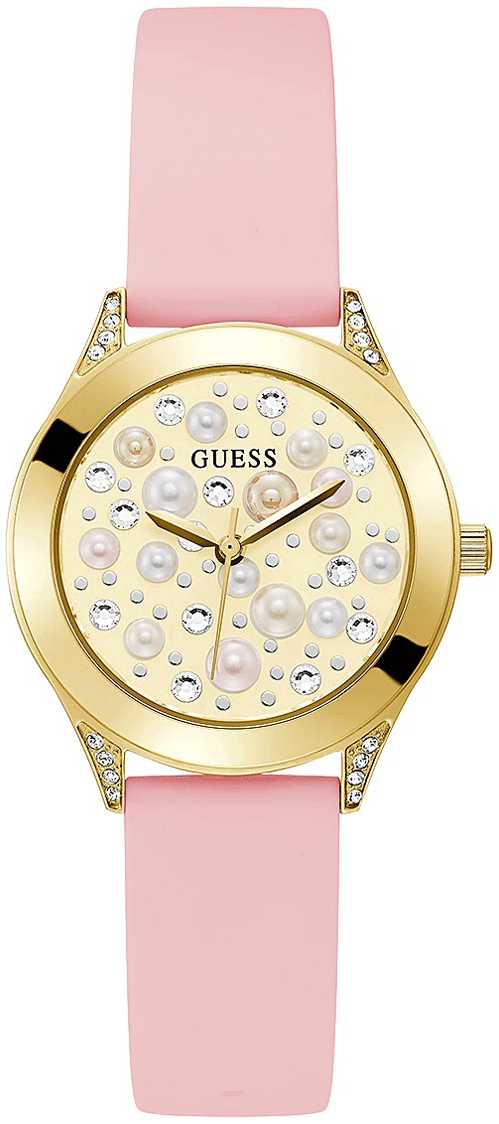 Guess Damklocka GW0381L2 Guld/Gummi Ø36 mm - Guess