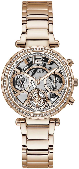 Guess Damklocka GW0403L3 Solstice Skelettskuren/Roséguldstonat stål - Guess