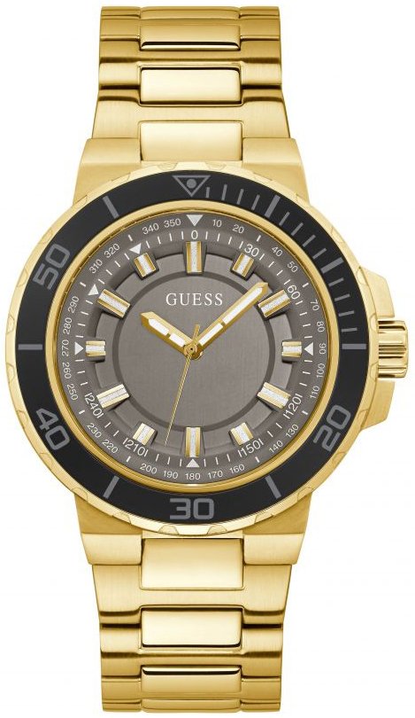 Guess Herrklocka GW0426G2 Grå/Gulguldtonat stål Ø44 mm - Guess