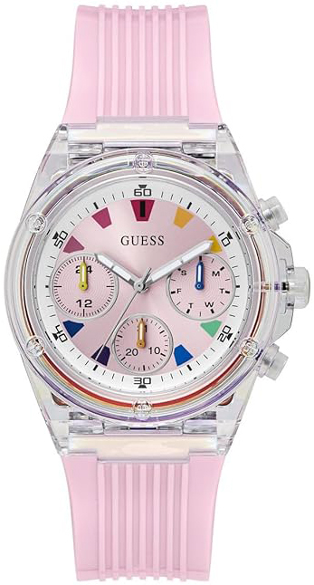 Guess Damklocka GW0438L7 Athena Rosa/Gummi Ø23 mm - Guess