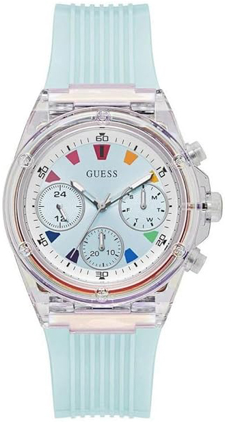 Guess Damklocka GW0438L8 Athena Grön/Gummi Ø23 mm - Guess