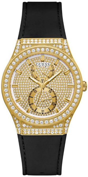Guess Damklocka GW0439L2 Princess Guldtonad/Gummi Ø39 mm - Guess