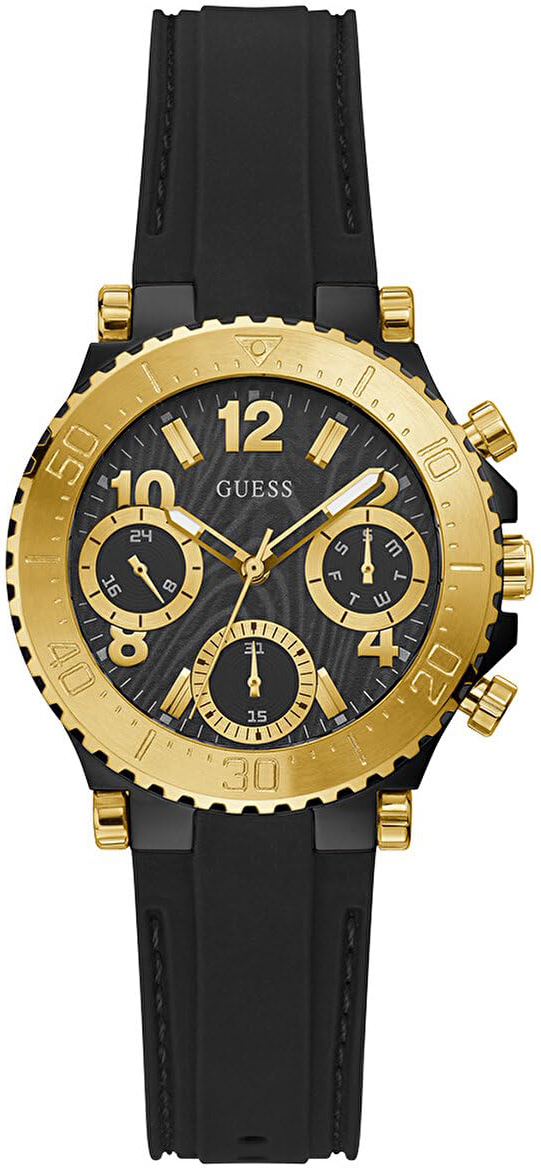 Guess Damklocka GW0466L1 Cosmic Svart/Gummi Ø36 mm