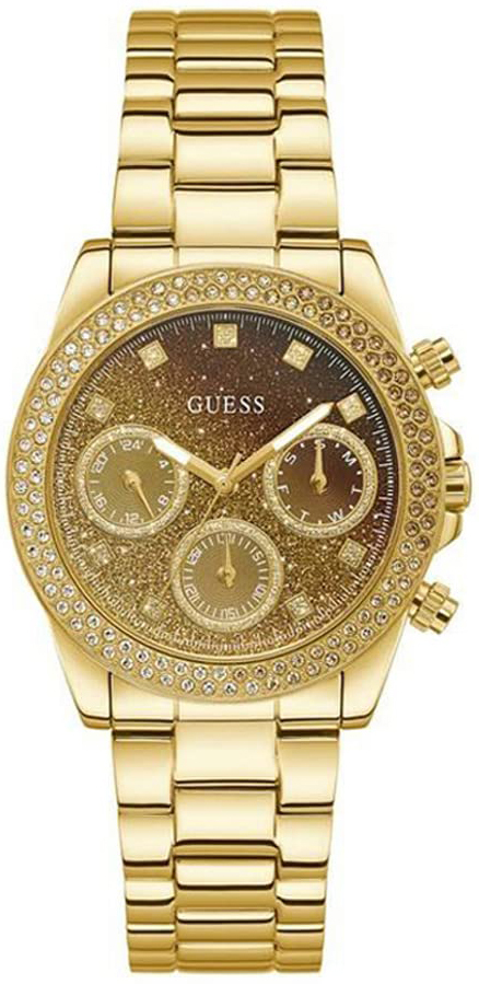 Guess Damklocka GW0483L2 Classic Brun/Gulguldtonat stål Ø38 mm - Guess