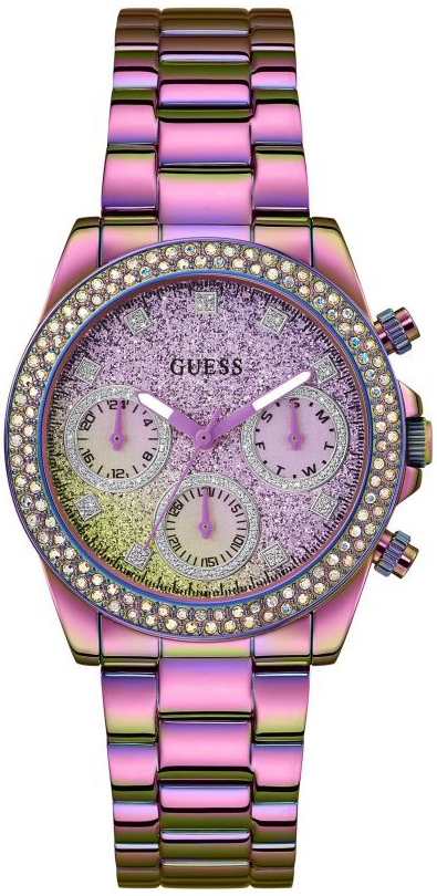 Guess Damklocka GW0483L5 Confetti Lila/Stål Ø38 mm
