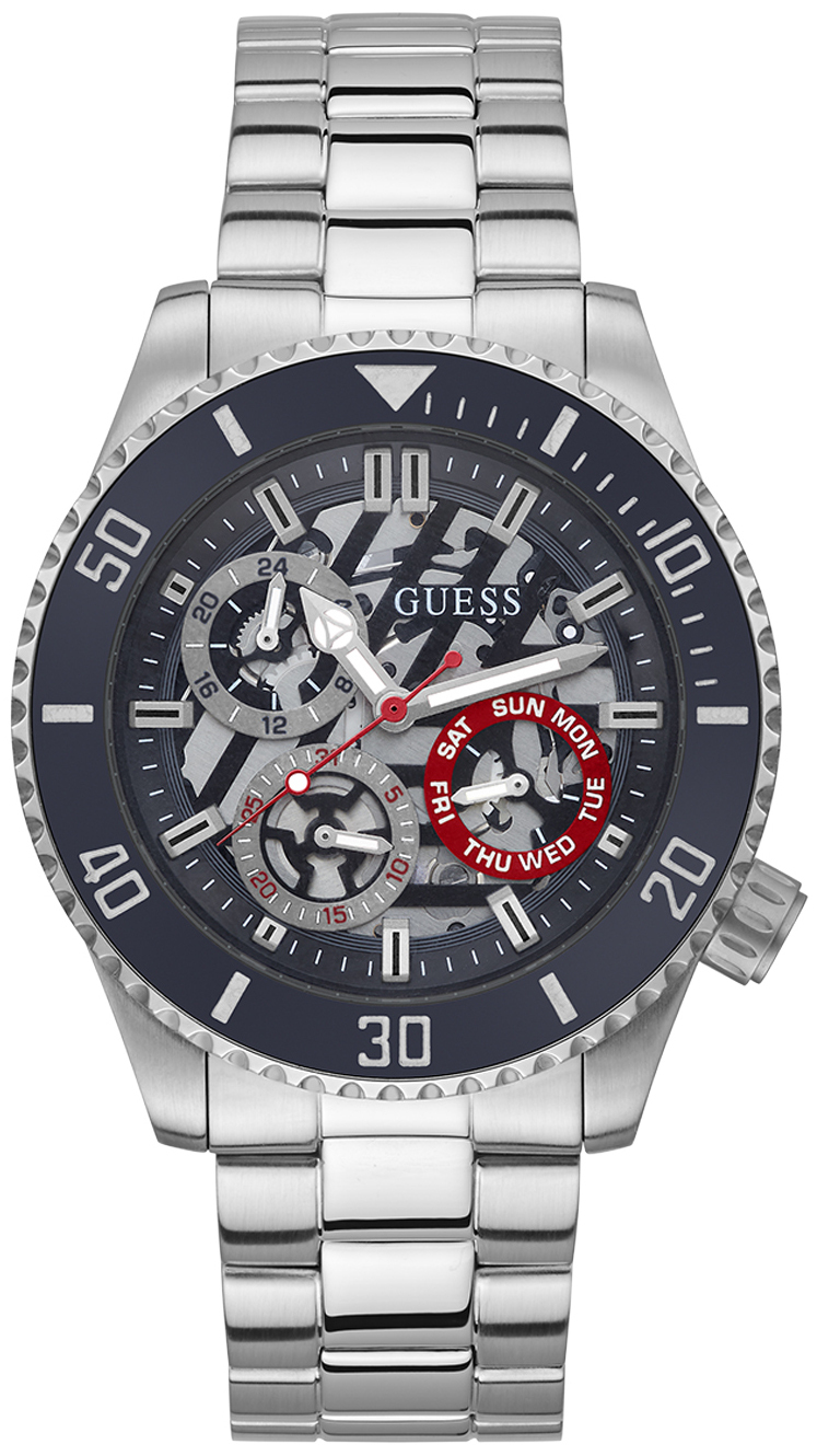 Guess Herrklocka GW0488G1 Axle Blå/Stål Ø45 mm - Guess