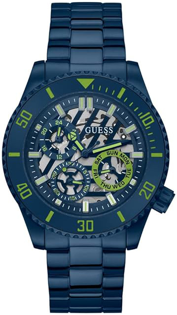 Guess Herrklocka GW0488G4 Multifunction Blå/Stål Ø45 mm - Guess