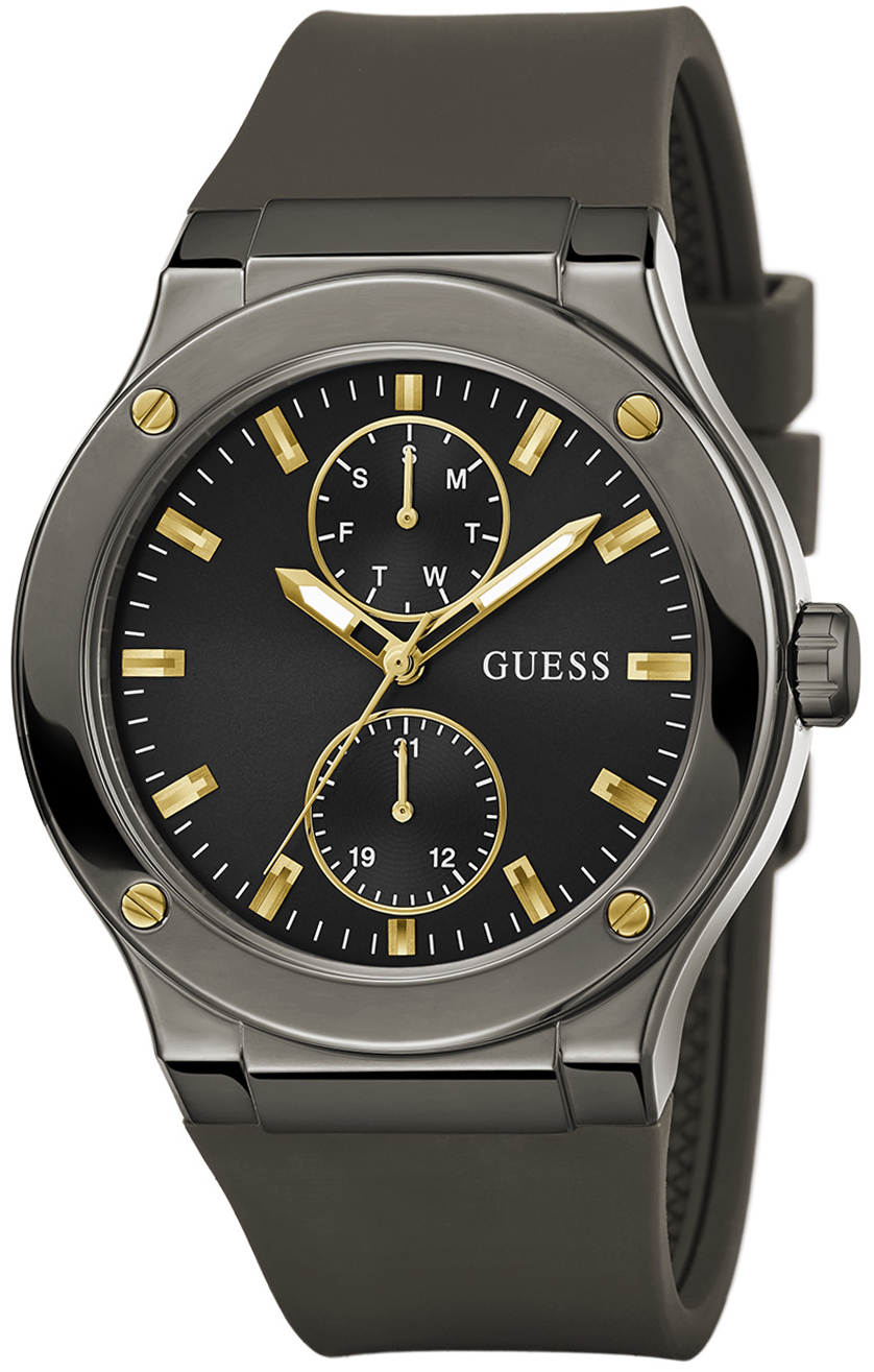 Guess Herrklocka GW0491G1 Jet Svart/Gummi Ø45 mm - Guess