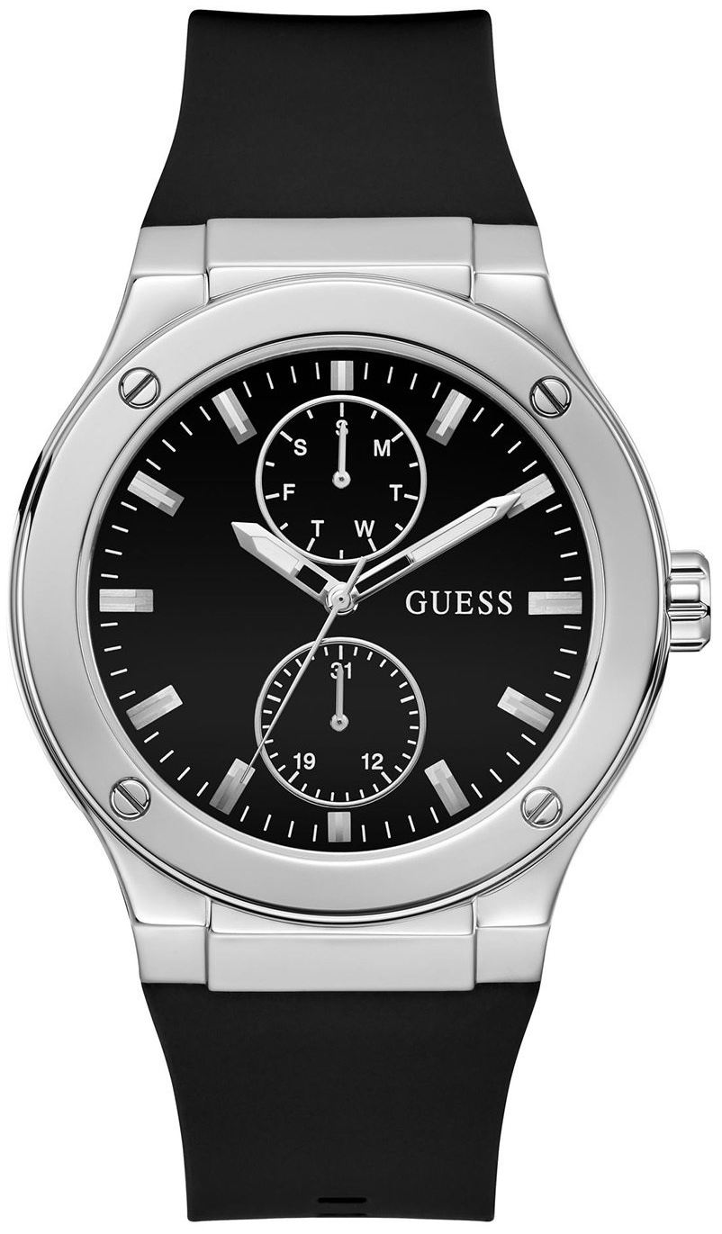 Guess Herrklocka GW0491G3 Jet Svart/Gummi Ø46 mm