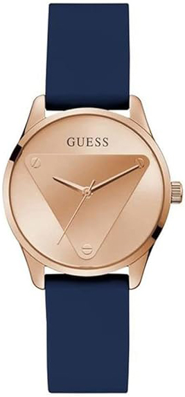 Guess Damklocka GW0509L1 Emblem Roséguldstonad/Gummi Ø36 mm - Guess