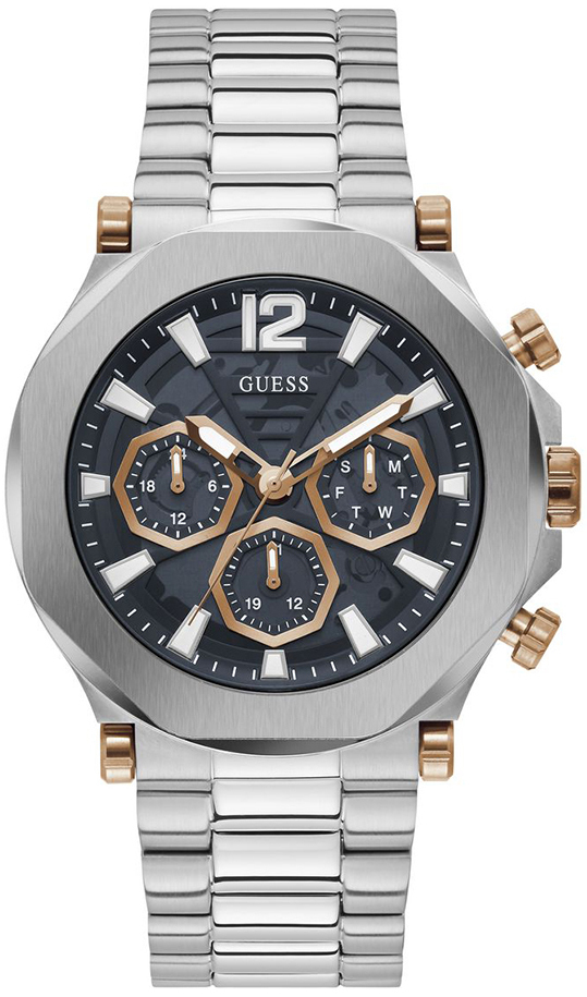 Guess Herrklocka GW0539G1 Edge Grå/Stål Ø46 mm - Guess