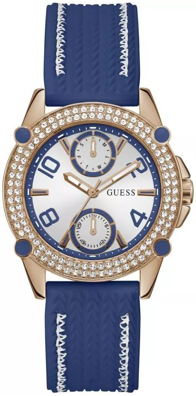 Guess Damklocka GW0554L5 Spice Vit/Gummi Ø34 mm - Guess
