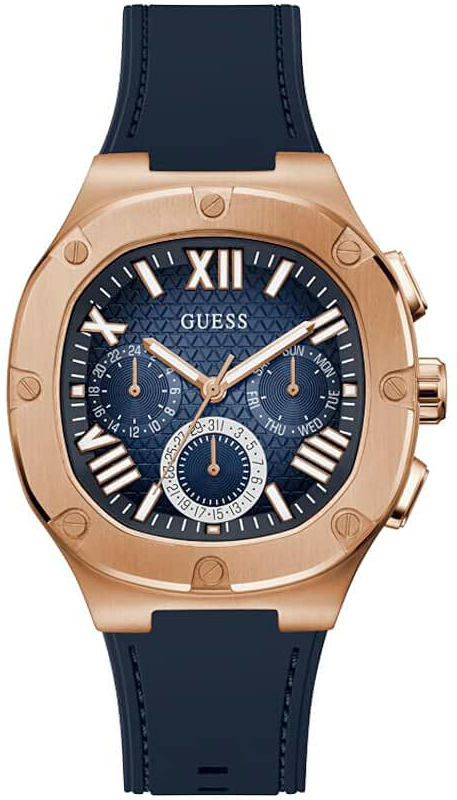 Guess Herrklocka GW0571G2 Headline Blå/Gummi Ø42 mm - Guess