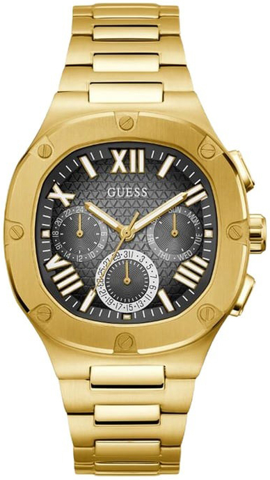 Guess Herrklocka GW0572G2 Headline Grå/Gulguldtonat stål Ø42 mm - Guess