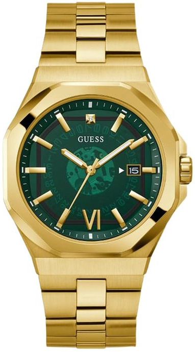 Guess Herrklocka GW0573G2 Emperor Grön/Gulguldtonat stål Ø42 mm - Guess