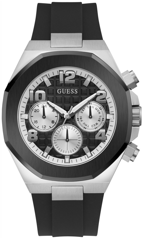 Guess Herrklocka GW0583G1 Empire Svart/Gummi Ø47 mm - Guess