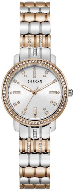 Guess Damklocka GW0612L3 Hayley Silverfärgad/Roséguldstonat stål - Guess