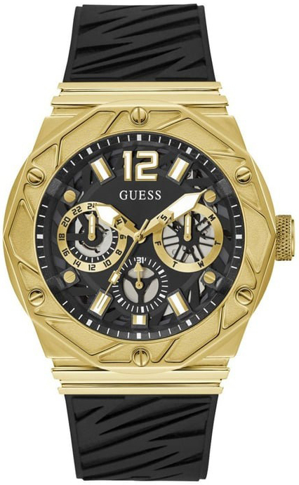 Guess Herrklocka GW0634G2 Multifunction Svart/Gummi Ø47.2 mm - Guess