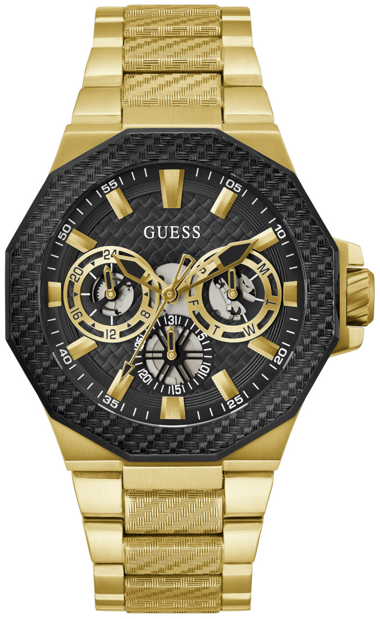 Guess Herrklocka GW0636G2 Indy Svart/Kolfiber Ø45 mm - Guess