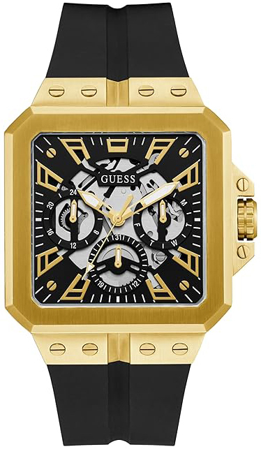 Guess Herrklocka GW0637G2 Leo Svart/Gummi - Guess
