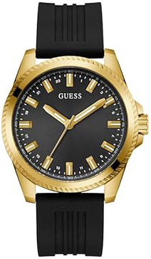 Guess Herrklocka GW0639G2 Champ Svart/Gummi Ø44 mm - Guess
