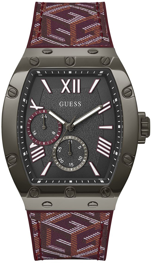 Guess Herrklocka GW0645G4 Falcon Grå/Gummi - Guess