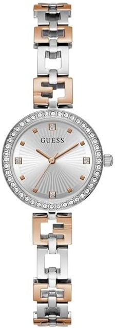 Guess Damklocka GW0656L2 Lady G Silverfärgad/Roséguldstonat stål - Guess