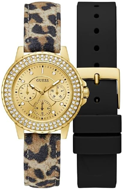 Guess Damklocka GW0660L2 Multifunction Guld/Läder Ø36 mm