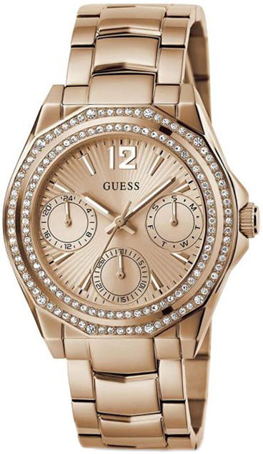 Guess Damklocka GW0685L3 Ritzy Roséguldstonad/Roséguldstonat stål - Guess