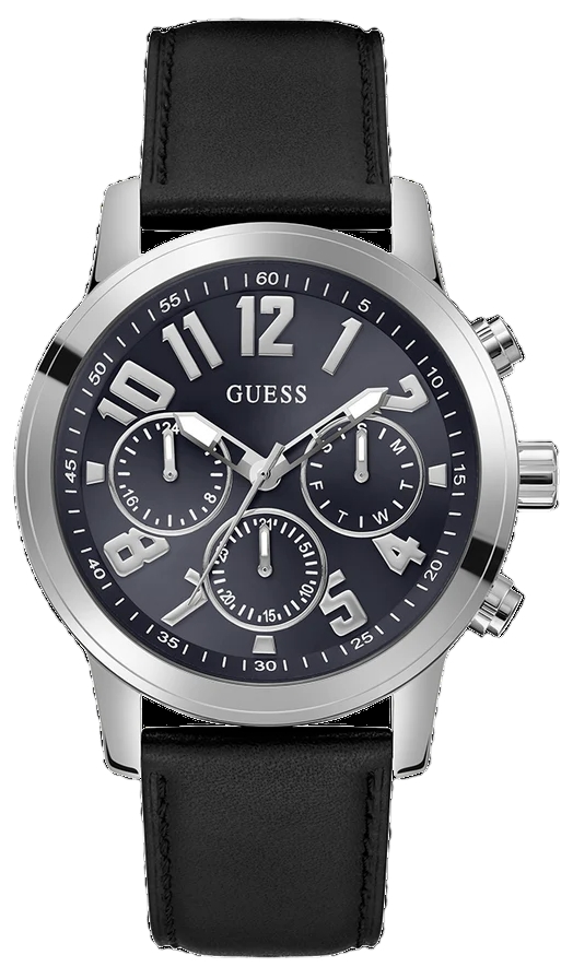 Guess Herrklocka GW0709G1 Parker VALUE Blå/Läder Ø44 mm