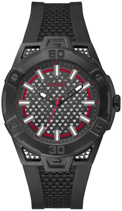 Guess Herrklocka GW0712G1 Svart/Gummi Ø44 mm - Guess