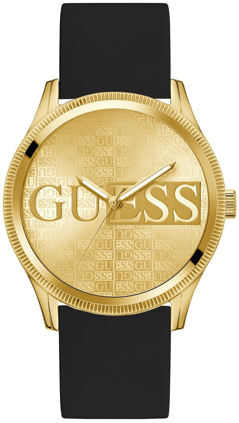 Guess Herrklocka GW0726G2 Trend Guld/Gummi Ø44 mm