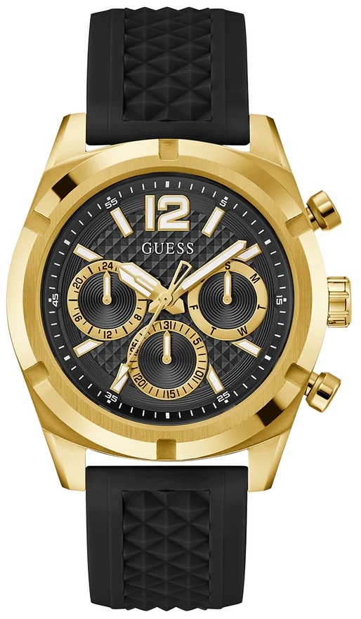 Guess Herrklocka GW0729G2 Resistance Svart/Gummi Ø44 mm - Guess