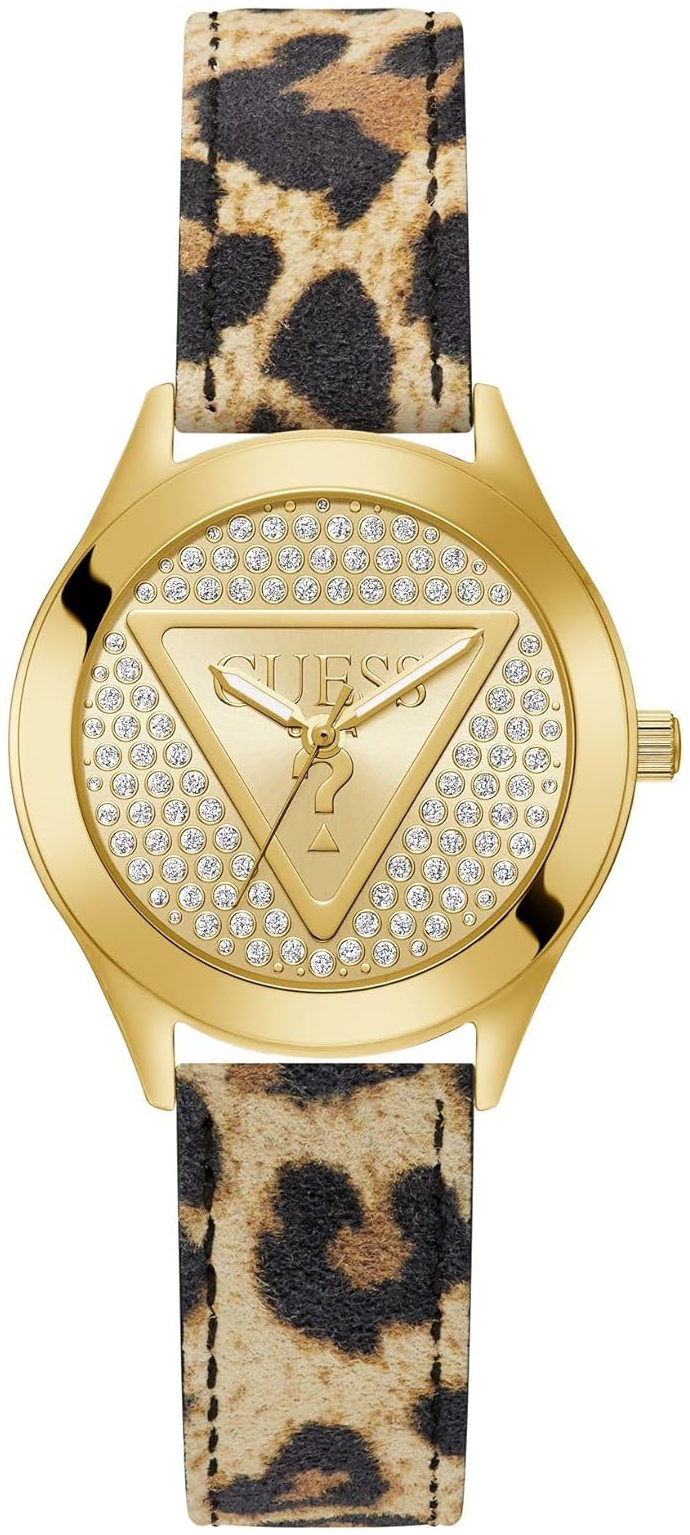 Guess Damklocka GW0745L2 Plaque Guld/Läder Ø34 mm - Guess