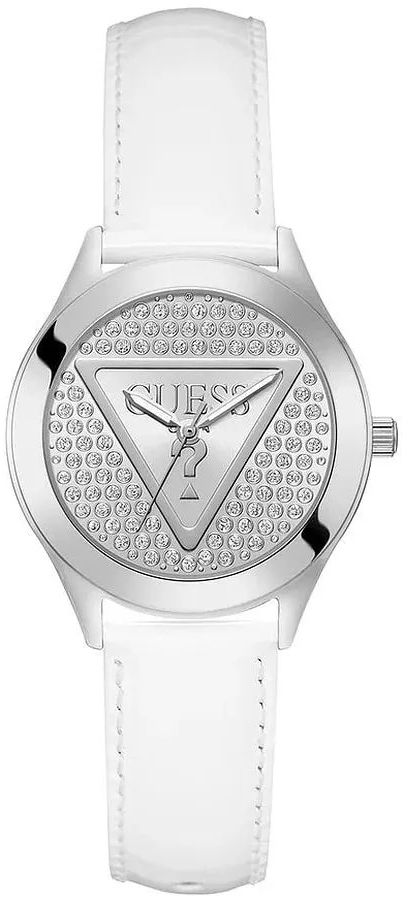 Guess Damklocka GW0745L3 Plaque Silverfärgad/Läder Ø34 mm - Guess