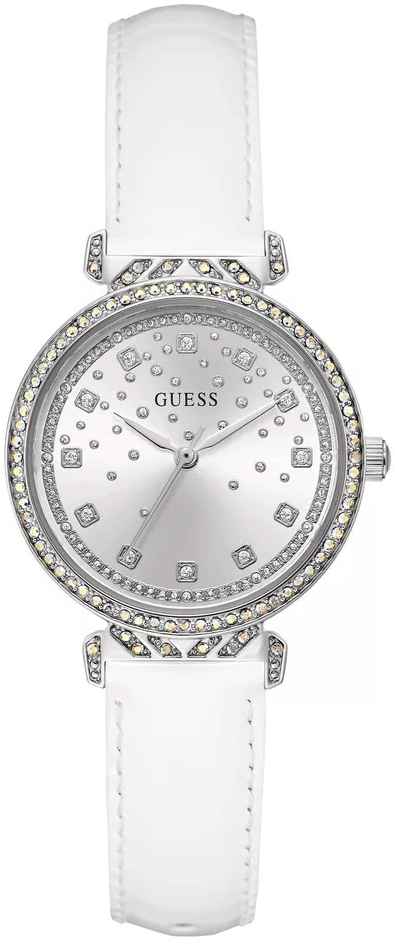 Guess Damklocka GW0764L4 Enchantment Silverfärgad/Läder Ø32 mm
