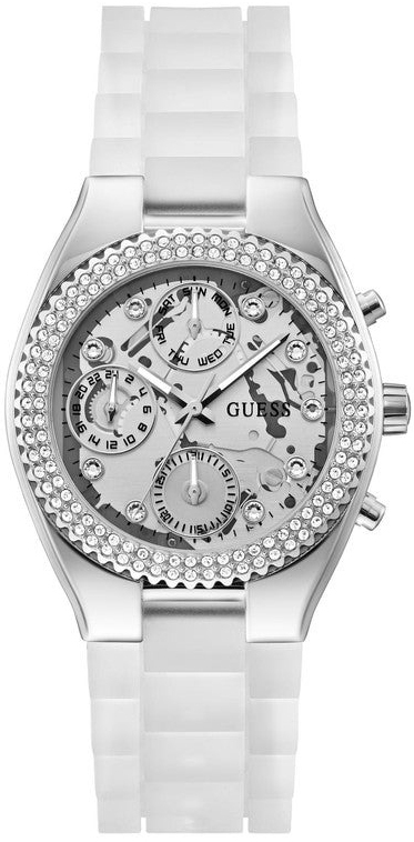 Guess Damklocka GW0773L1 Multifunction Silverfärgad/Gummi Ø37 mm - Guess