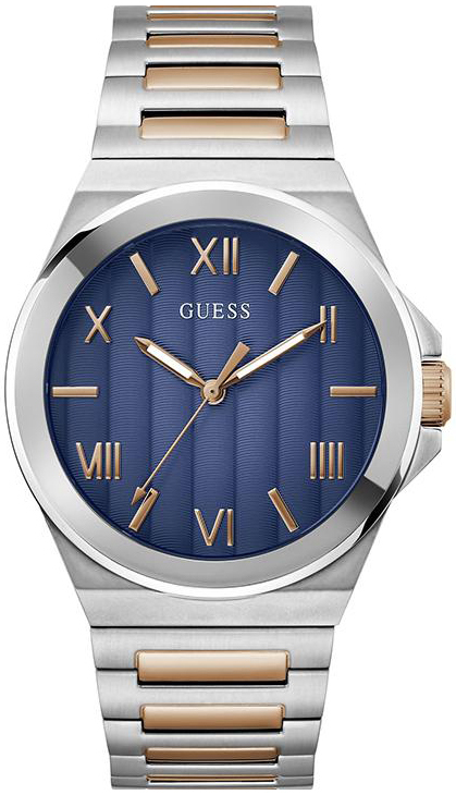 Guess Herrklocka GW0789G4 Vinyl Blå/Roséguldstonat stål Ø44 mm - Guess