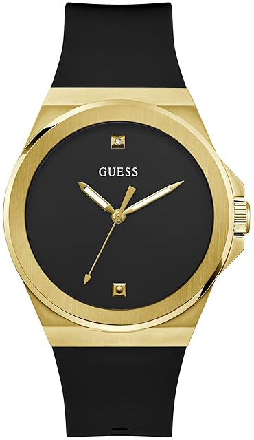 Guess Herrklocka GW0790G1 Vinyl Svart/Gummi Ø44 mm - Guess