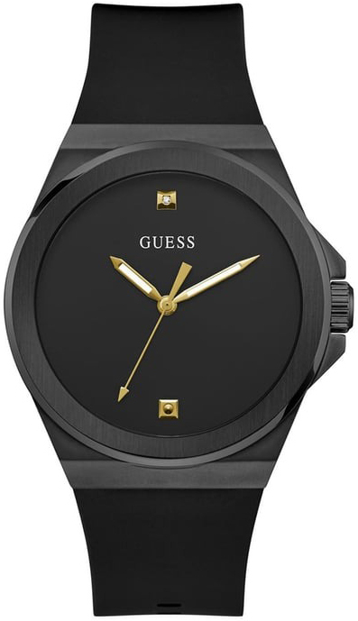 Guess Herrklocka GW0790G2 Vinyl Svart/Gummi Ø44 mm