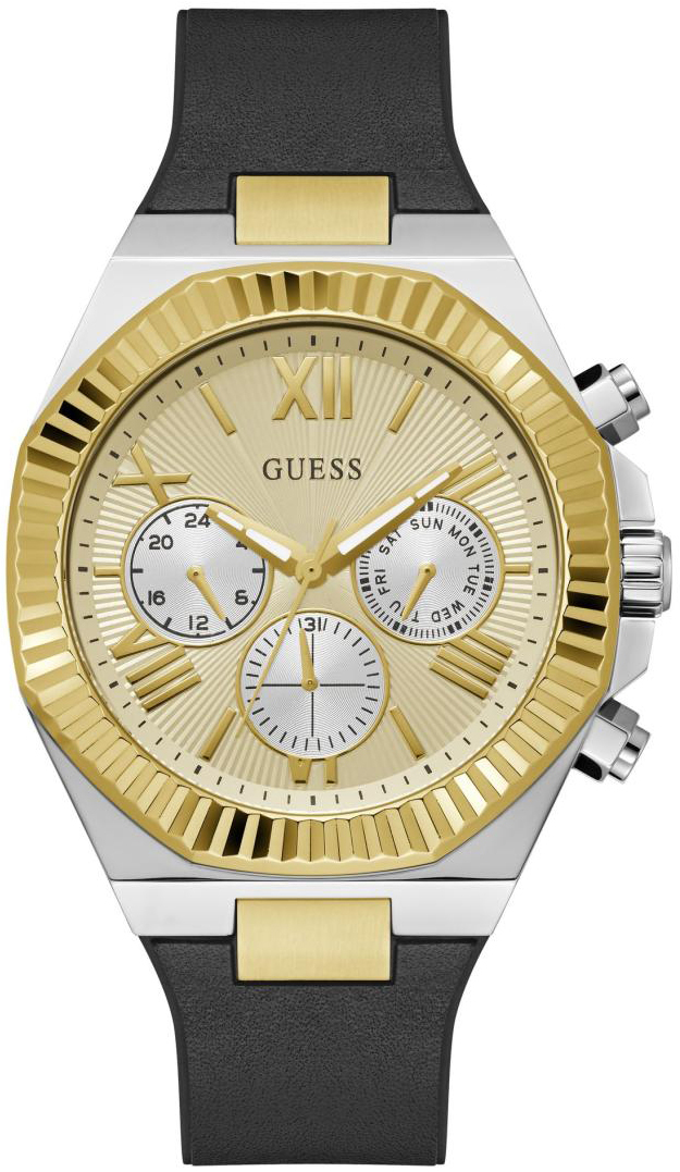 Guess Herrklocka GW0791G1 Equity Guld/Gummi Ø44 mm - Guess