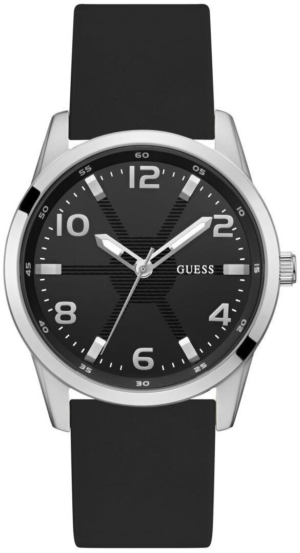 Guess Herrklocka GW0805G1 Monte Svart/Gummi Ø42 mm