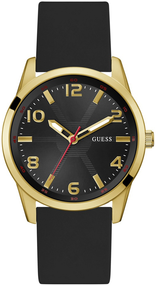 Guess Herrklocka GW0805G2 Monte Svart/Gummi Ø42 mm