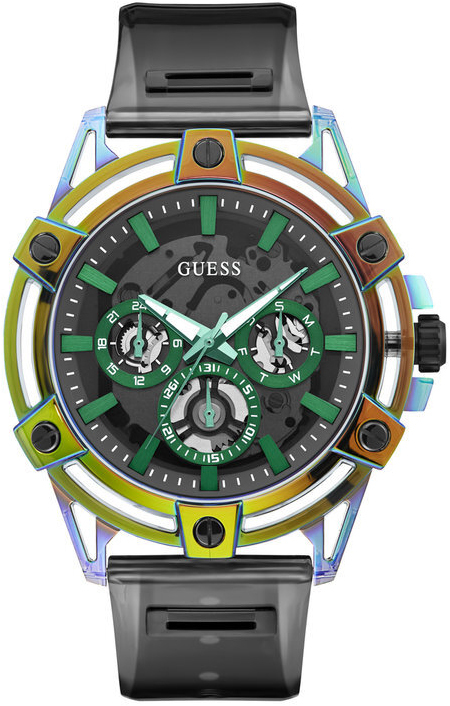 Guess Herrklocka GW0806G5 Multifunction Grå/Resinplast Ø48 mm - Guess