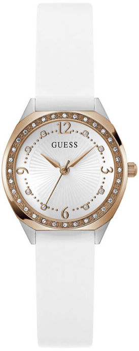 Guess Damklocka GW0820L3 Charlotte Silverfärgad/Gummi Ø30 mm