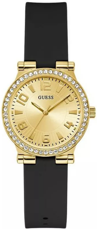Guess Damklocka GW0844L1 Fawn Guld/Gummi &Oslash;32 mm