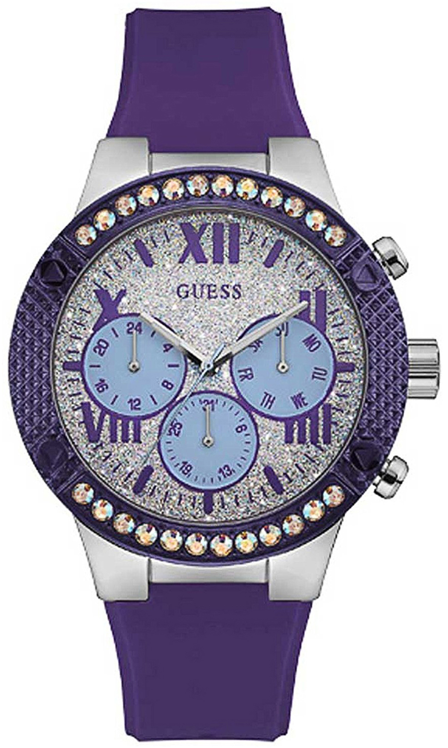 Guess Damklocka W0772L5 Silverfärgad/Gummi Ø39 mm - Guess