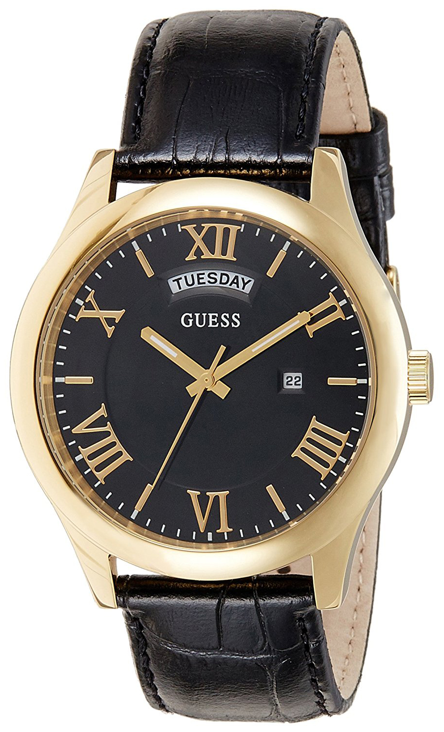 Guess Damklocka W0792G4 Metropoliton Svart/Läder Ø44 mm - Guess